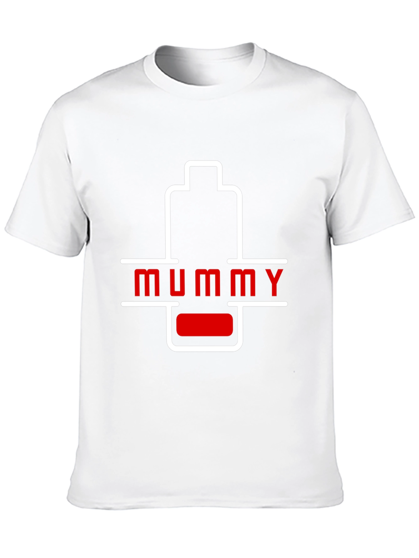 Mummy Low Battery Graphic T-Shirt - Unique Gift!