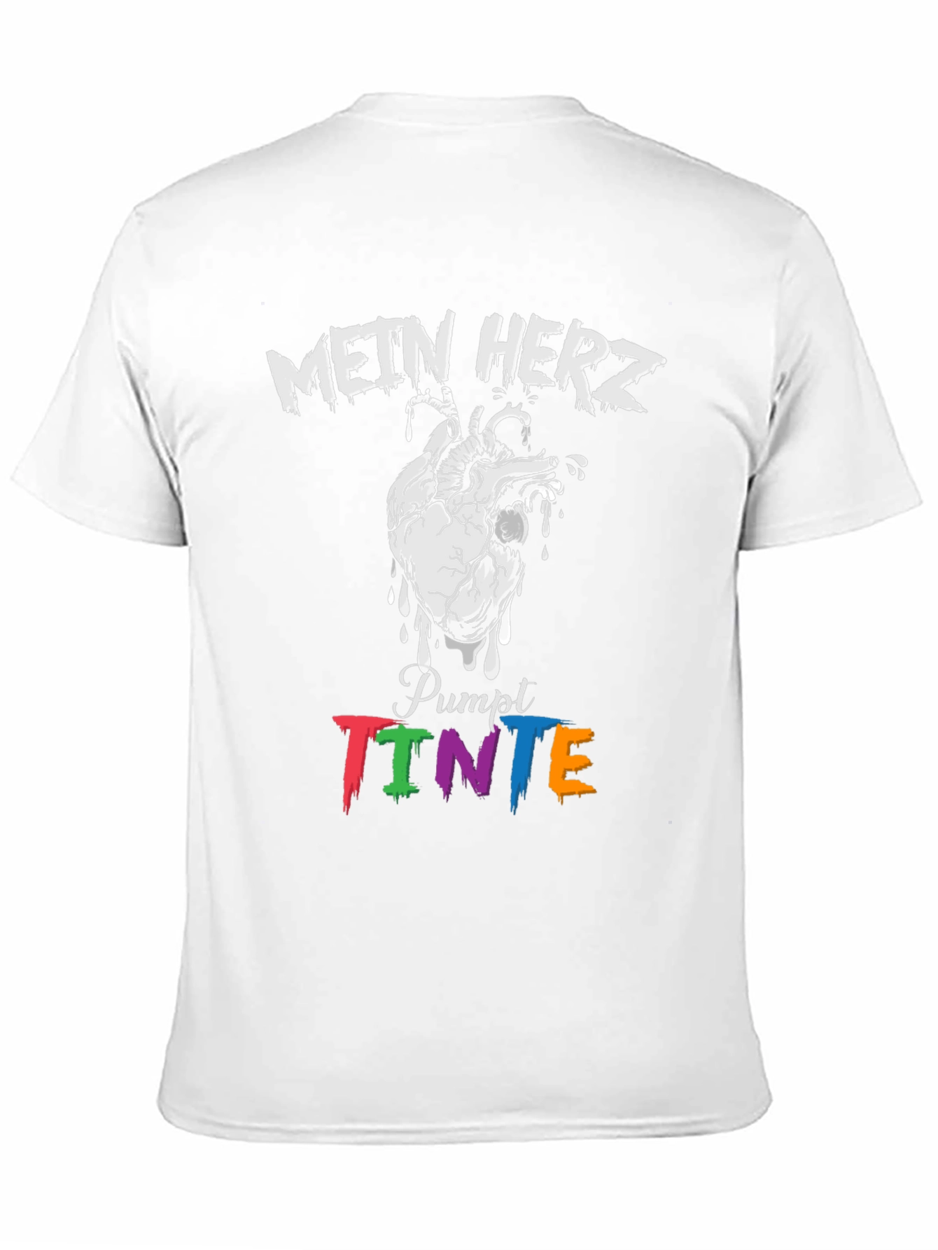 Mein Herz Pumpt Tinte Black Graphic Tee