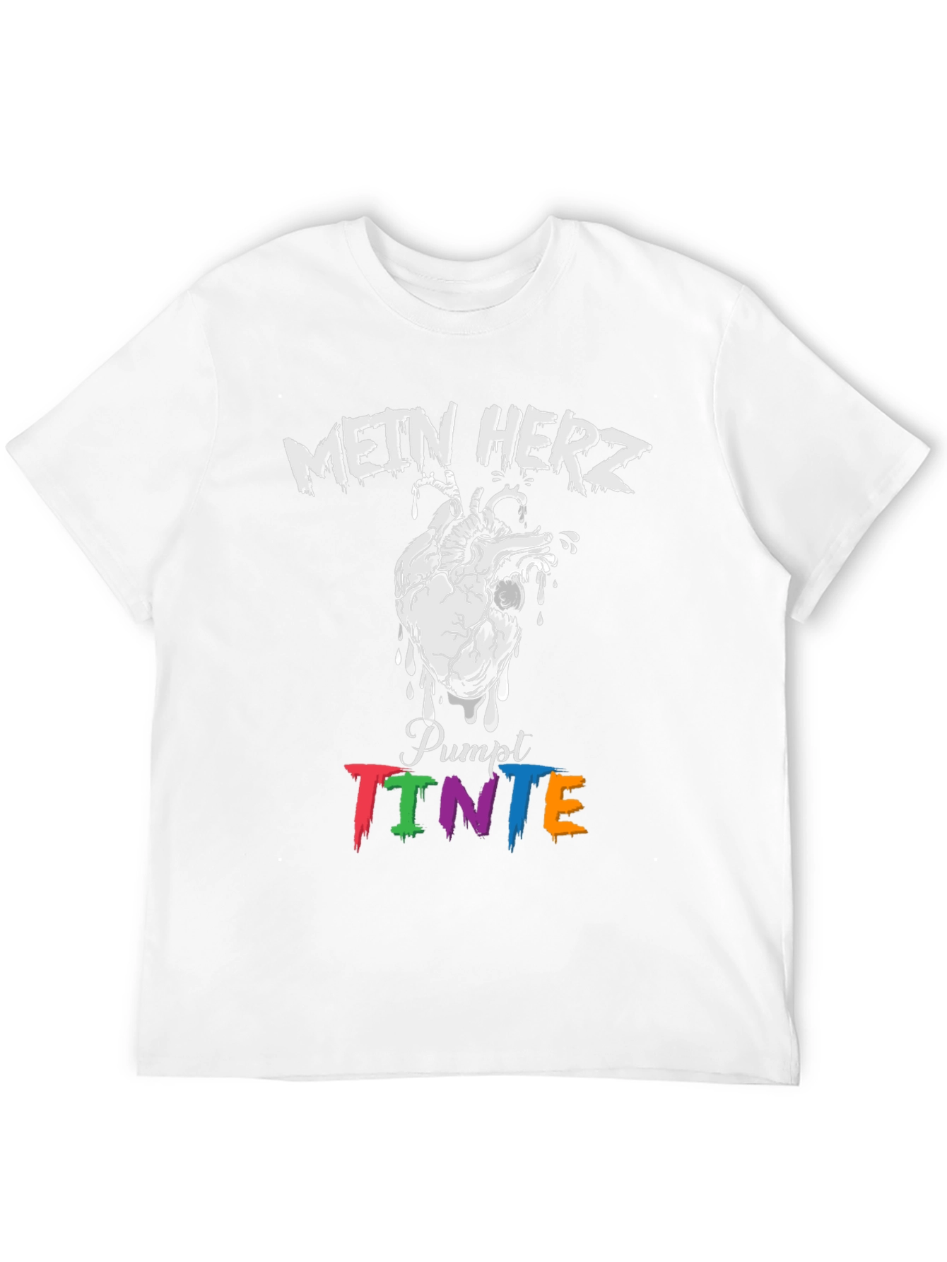 Mein Herz Pumpt Tinte Black Graphic Tee