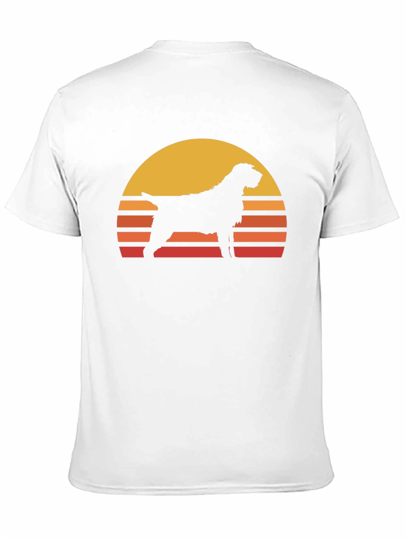 Retro Dog Sunset T-Shirt - Black