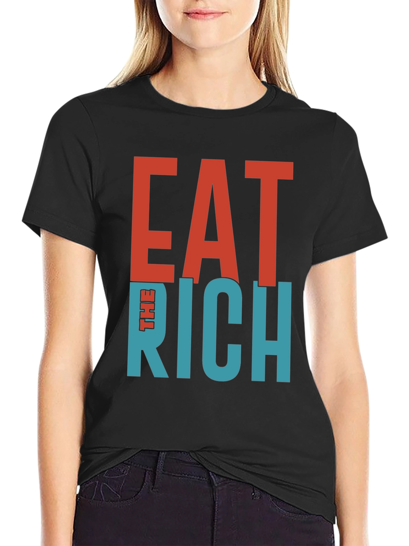 Eat The Rich Graphic Tee - Bold Statement T-Shirt