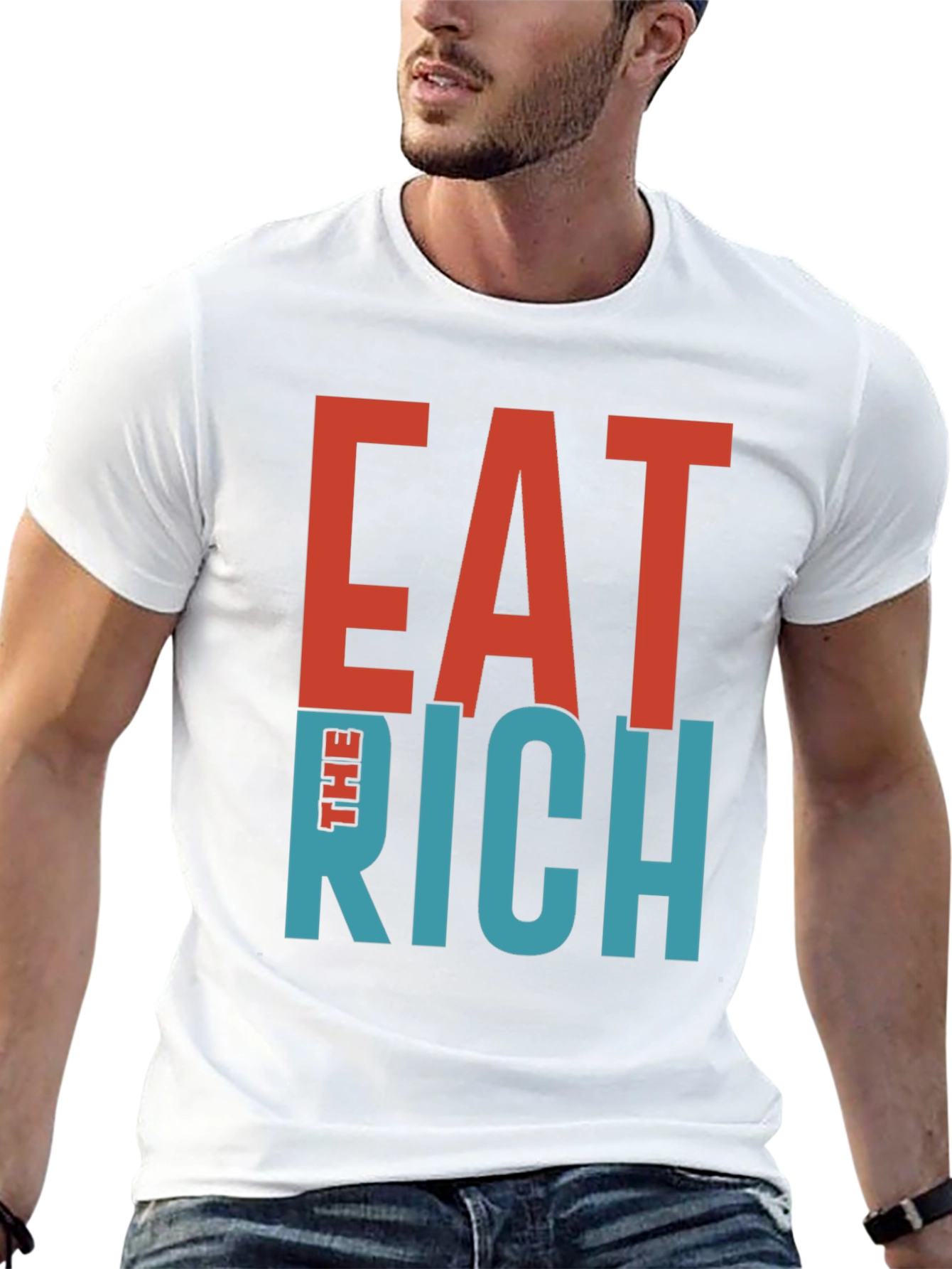 Eat The Rich Graphic Tee - Bold Statement T-Shirt