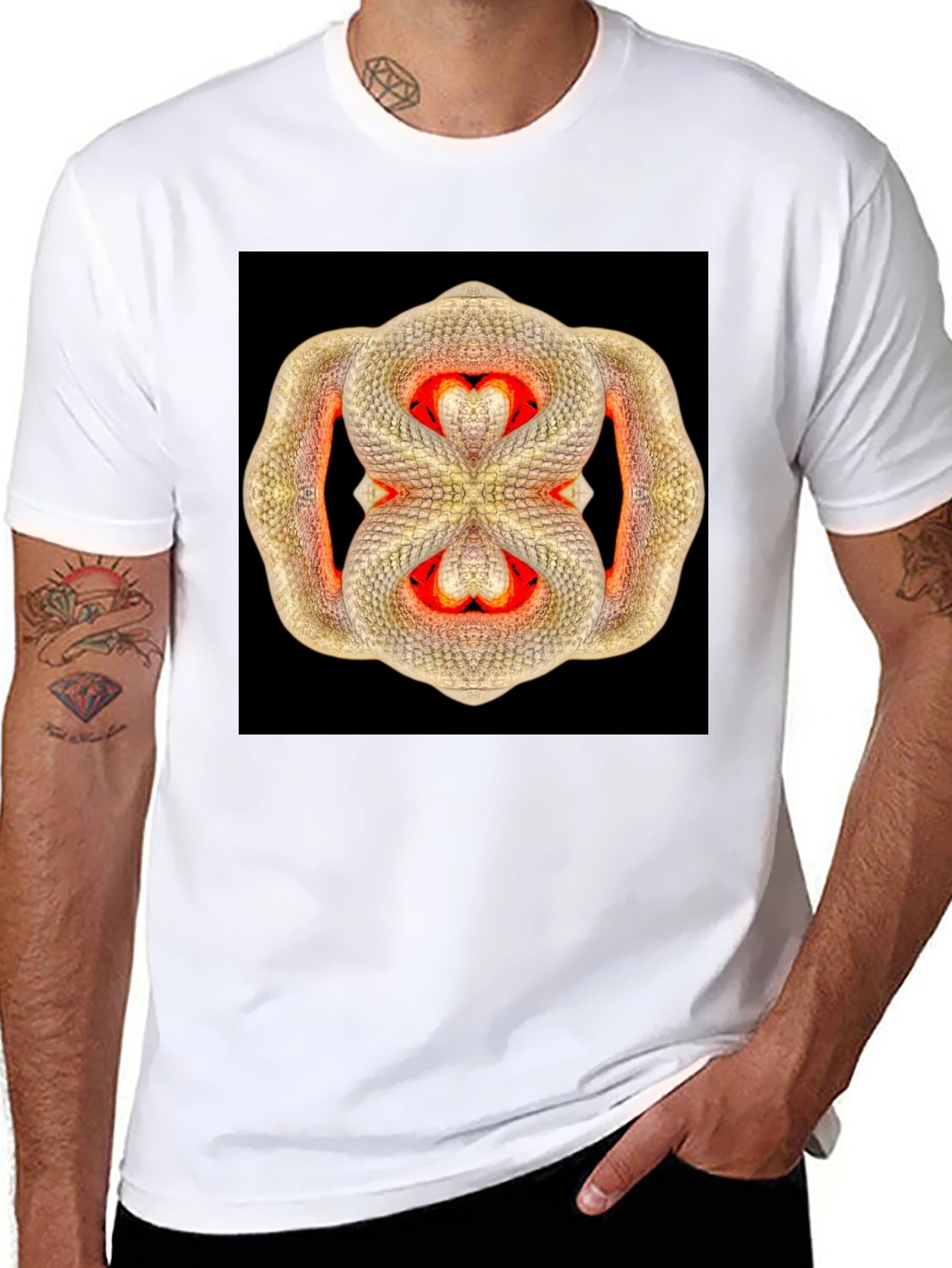 Abstract Reptilian Print Tee