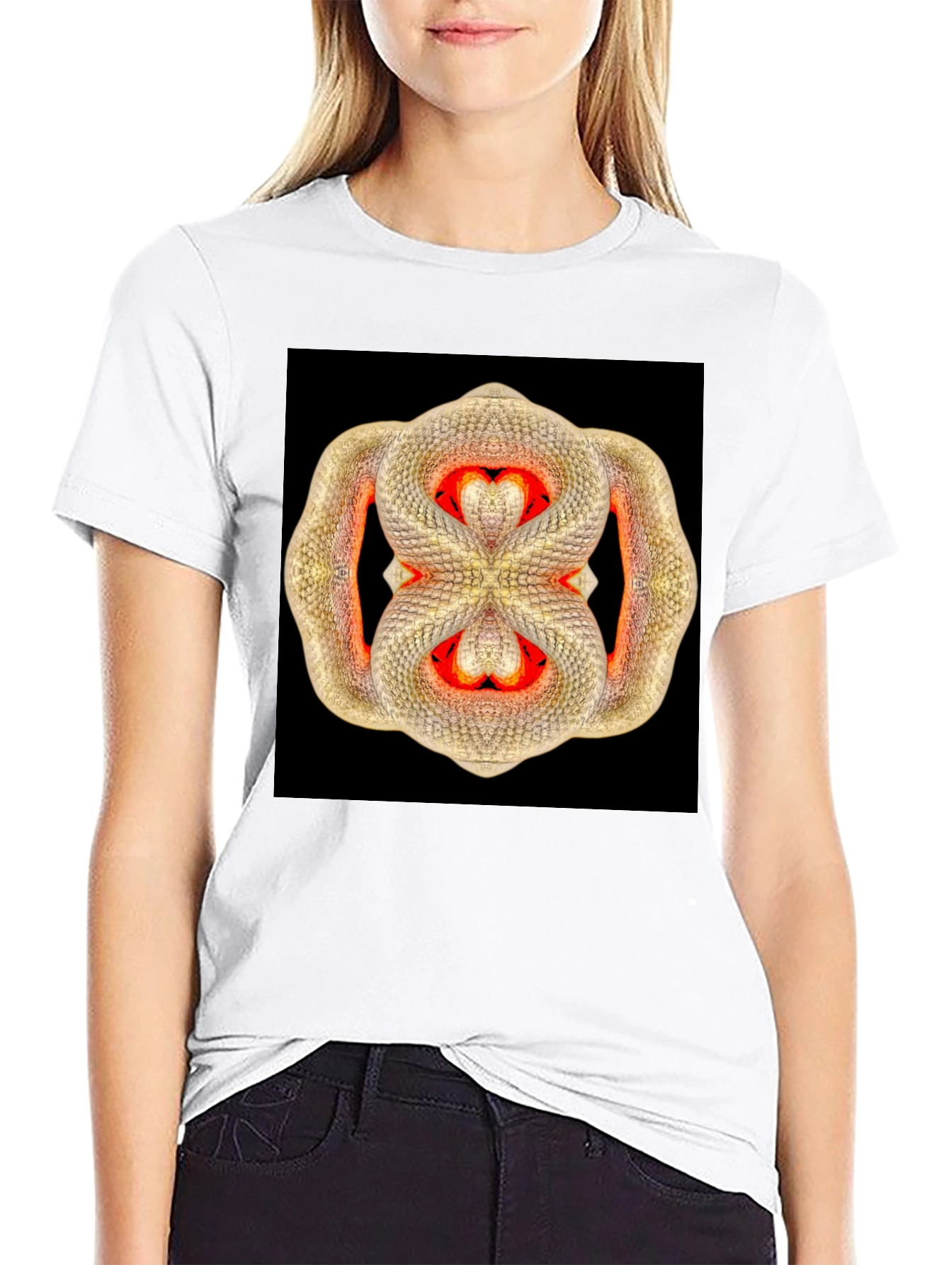 Abstract Reptilian Print Tee