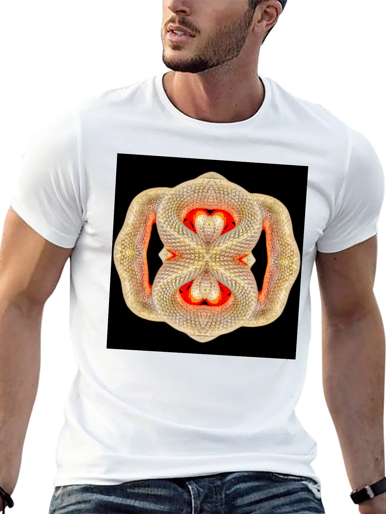 Abstract Reptilian Print Tee