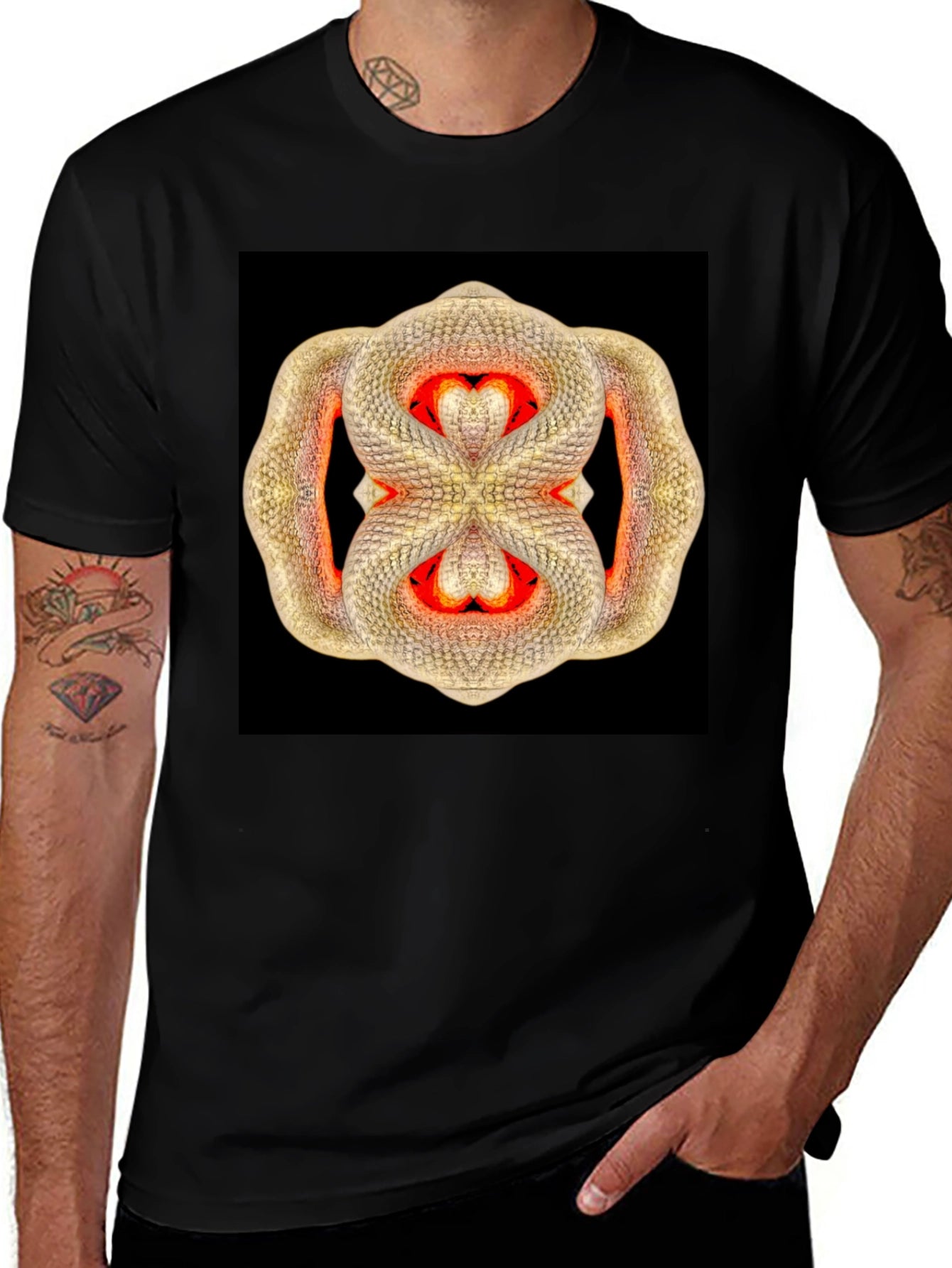 Abstract Reptilian Print Tee