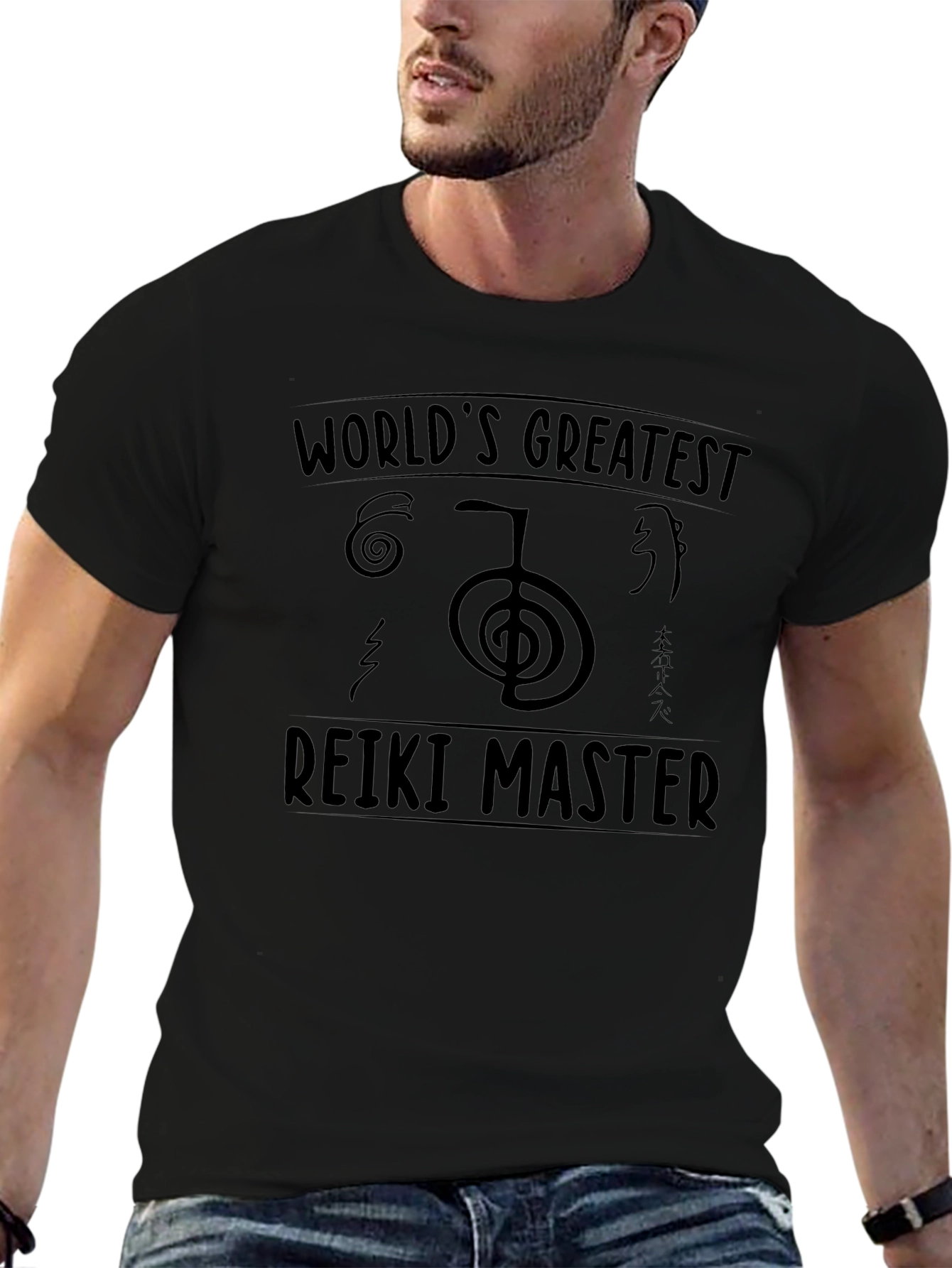Reiki Master Black T-Shirt