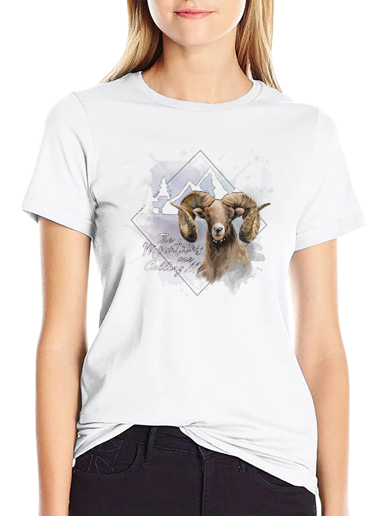 Mountains Calling Ram Graphic T-Shirt