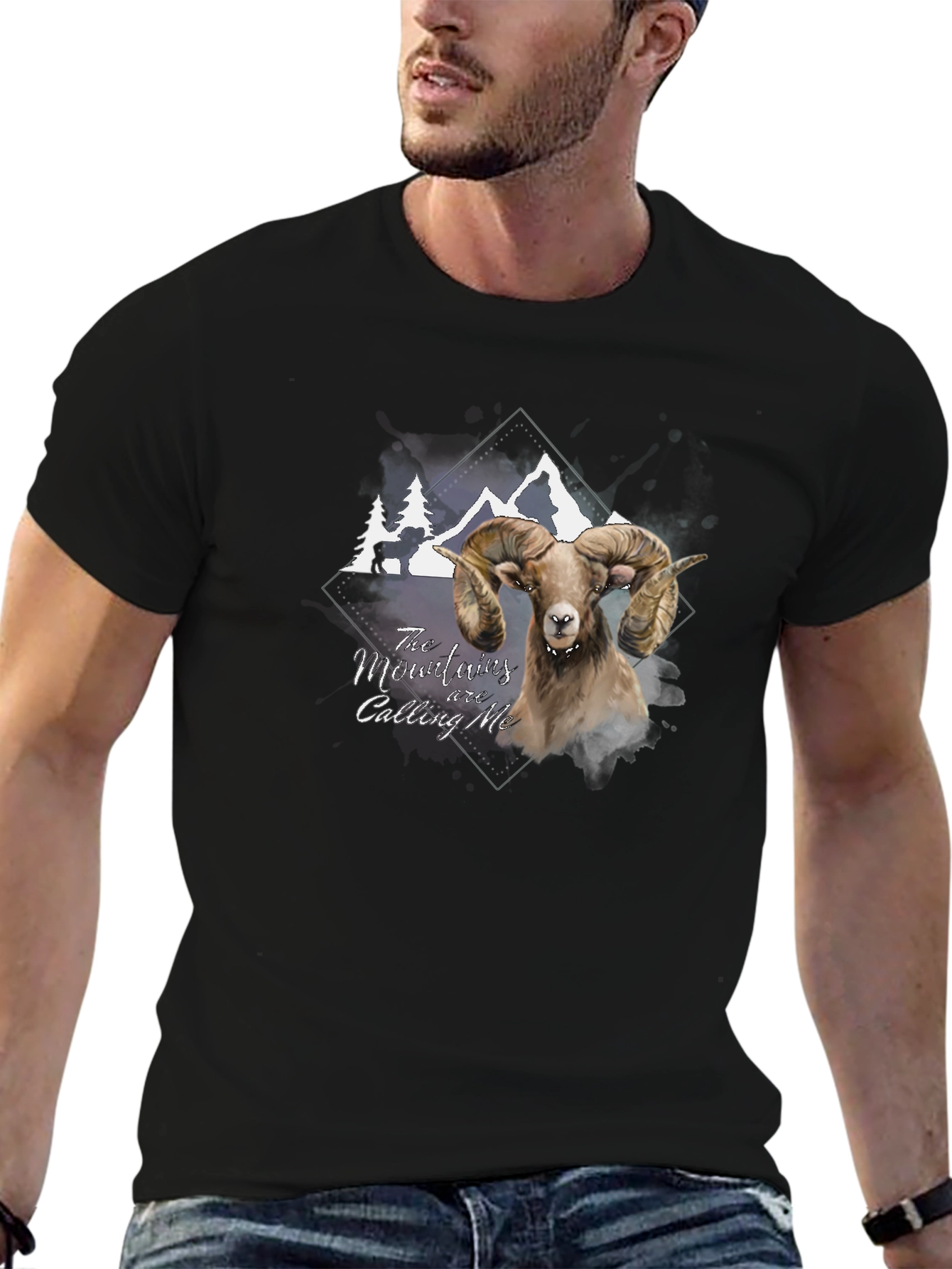 Mountains Calling Ram Graphic T-Shirt