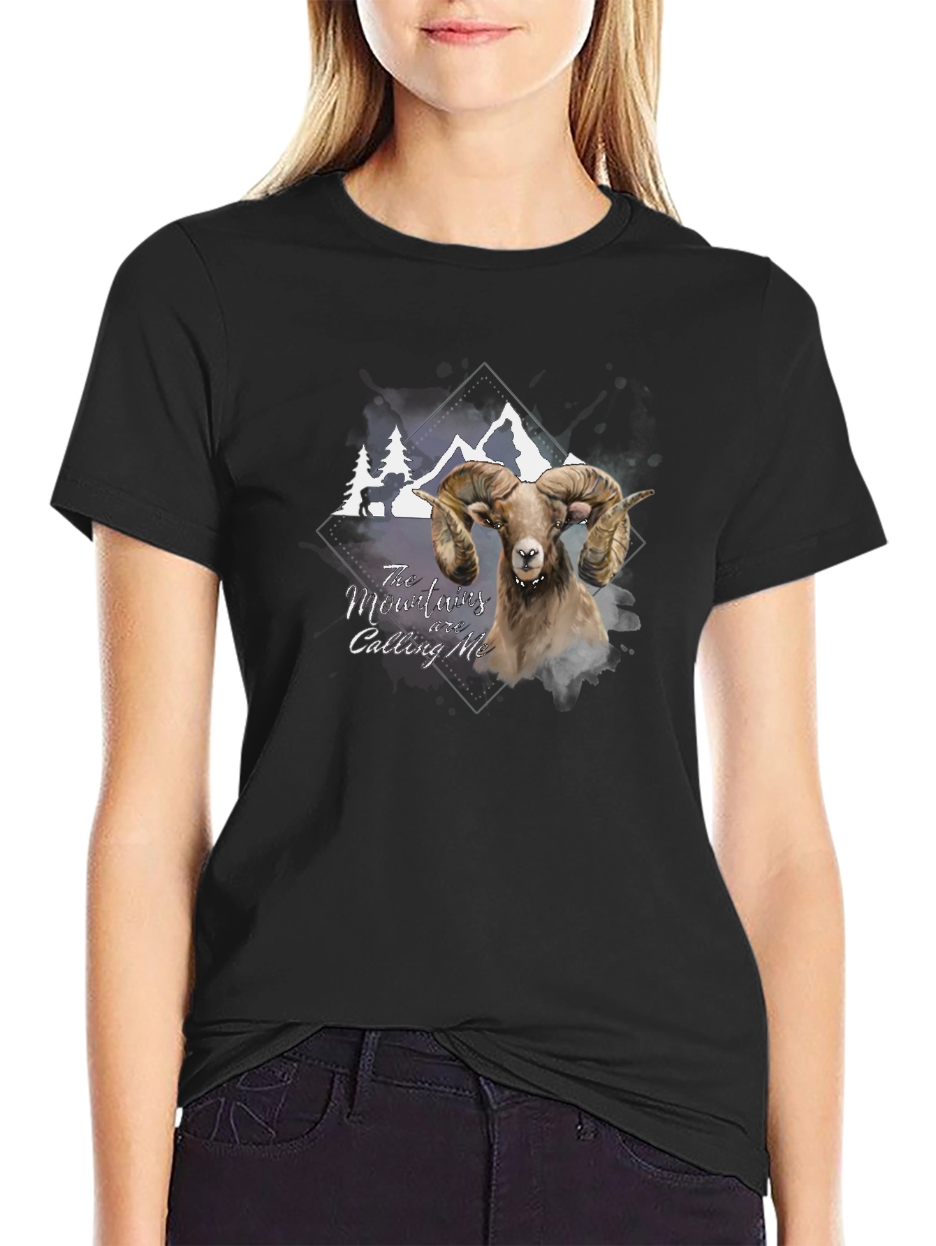 Mountains Calling Ram Graphic T-Shirt