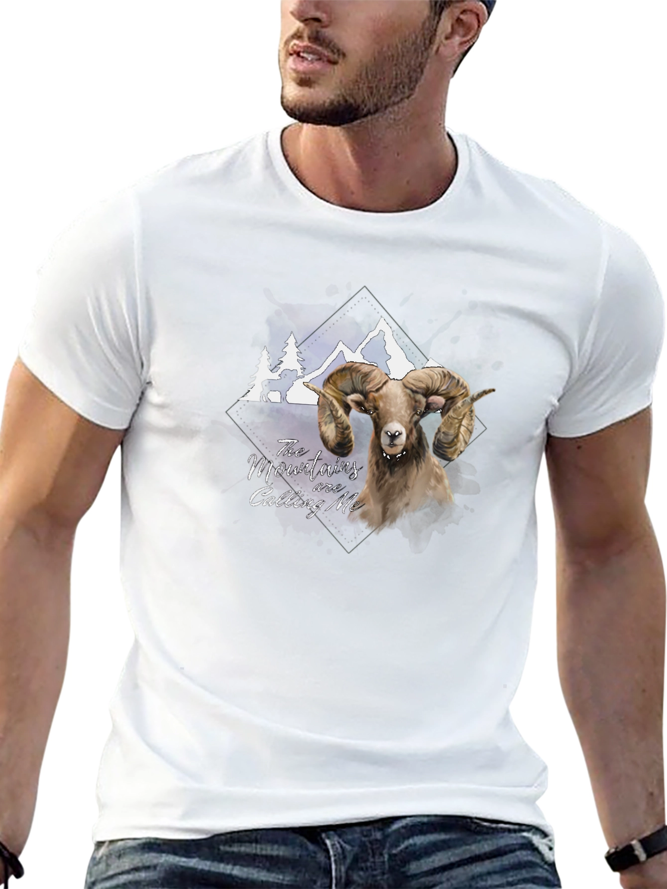 Mountains Calling Ram Graphic T-Shirt
