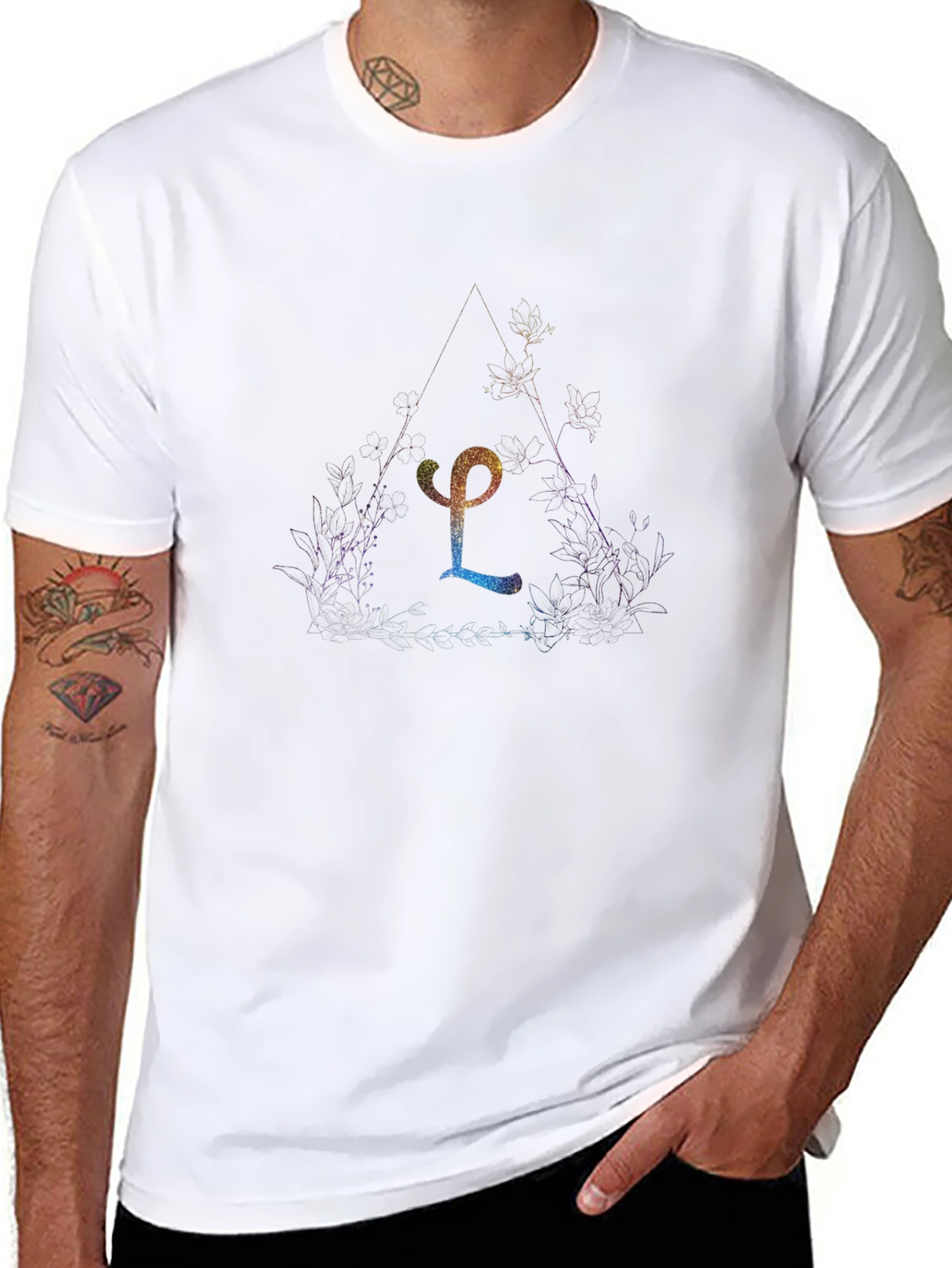 Unique Colorful Letter T-Shirt
