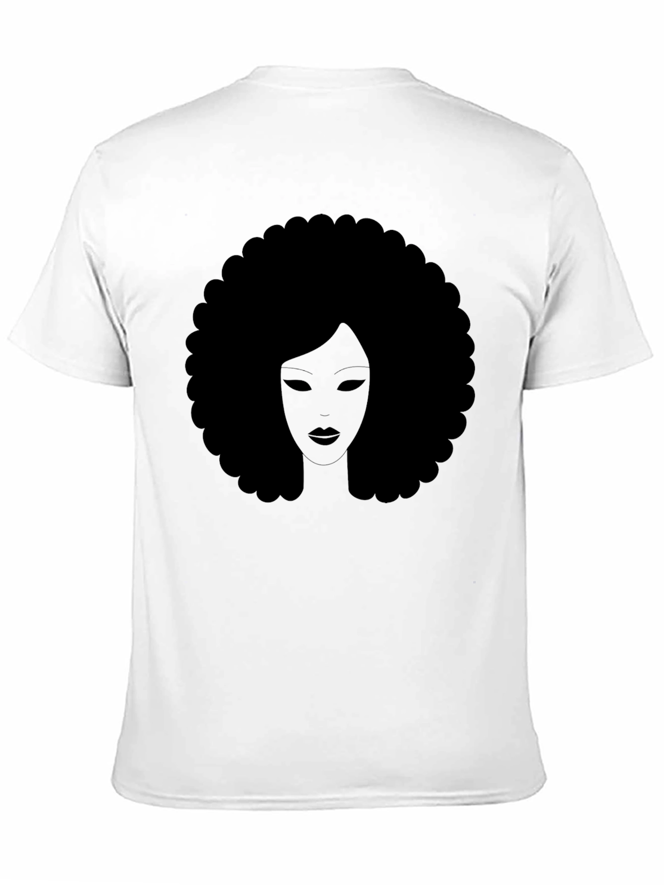 Afro Woman Graphic Tee - Stylish Black T-Shirt