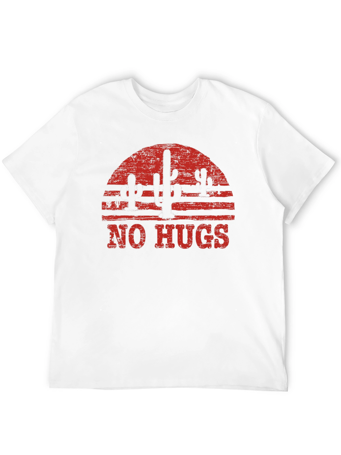 No Hugs Cactus Graphic T-Shirt - Unisex Cotton Tee