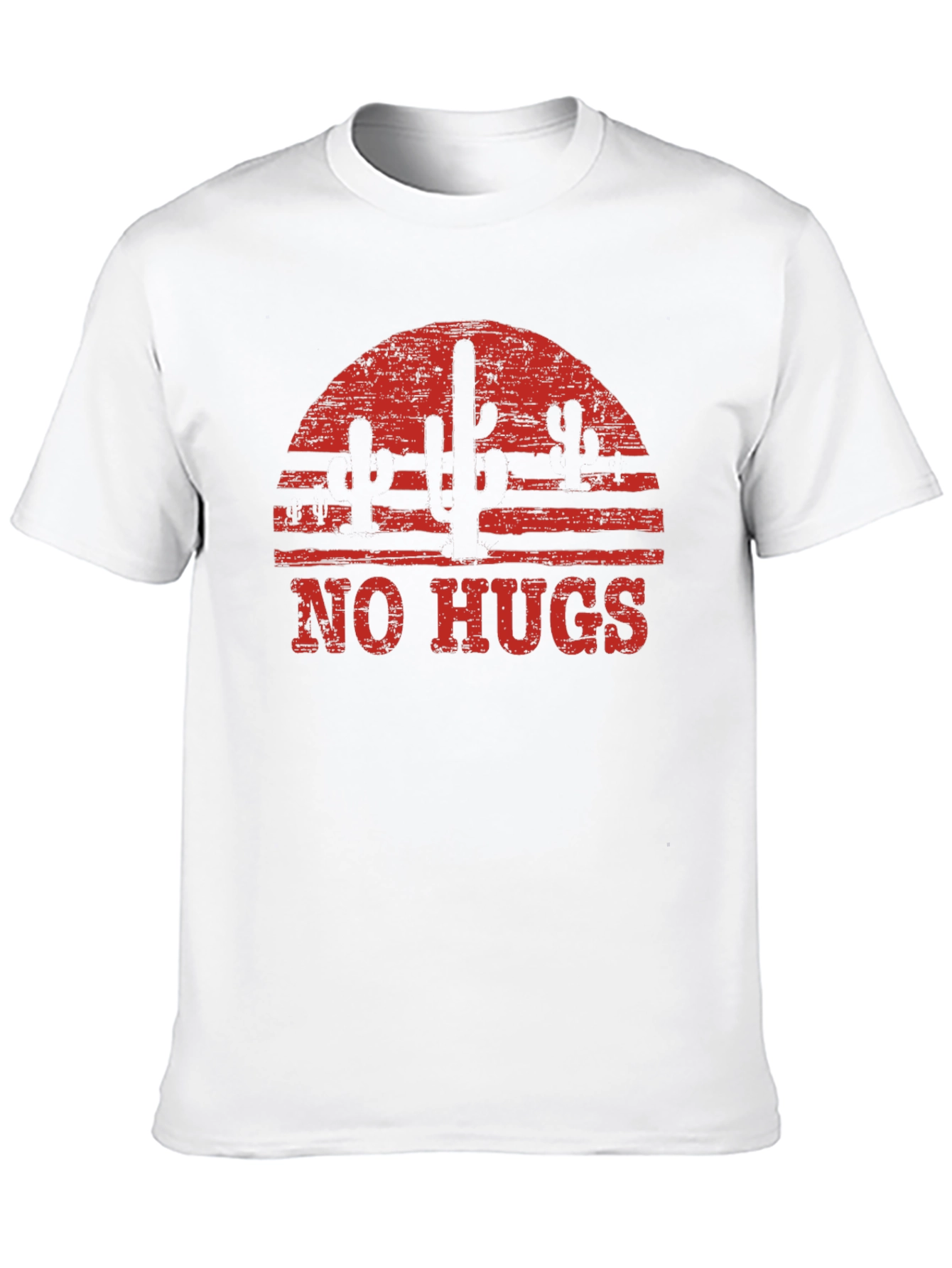 No Hugs Cactus Graphic T-Shirt - Unisex Cotton Tee