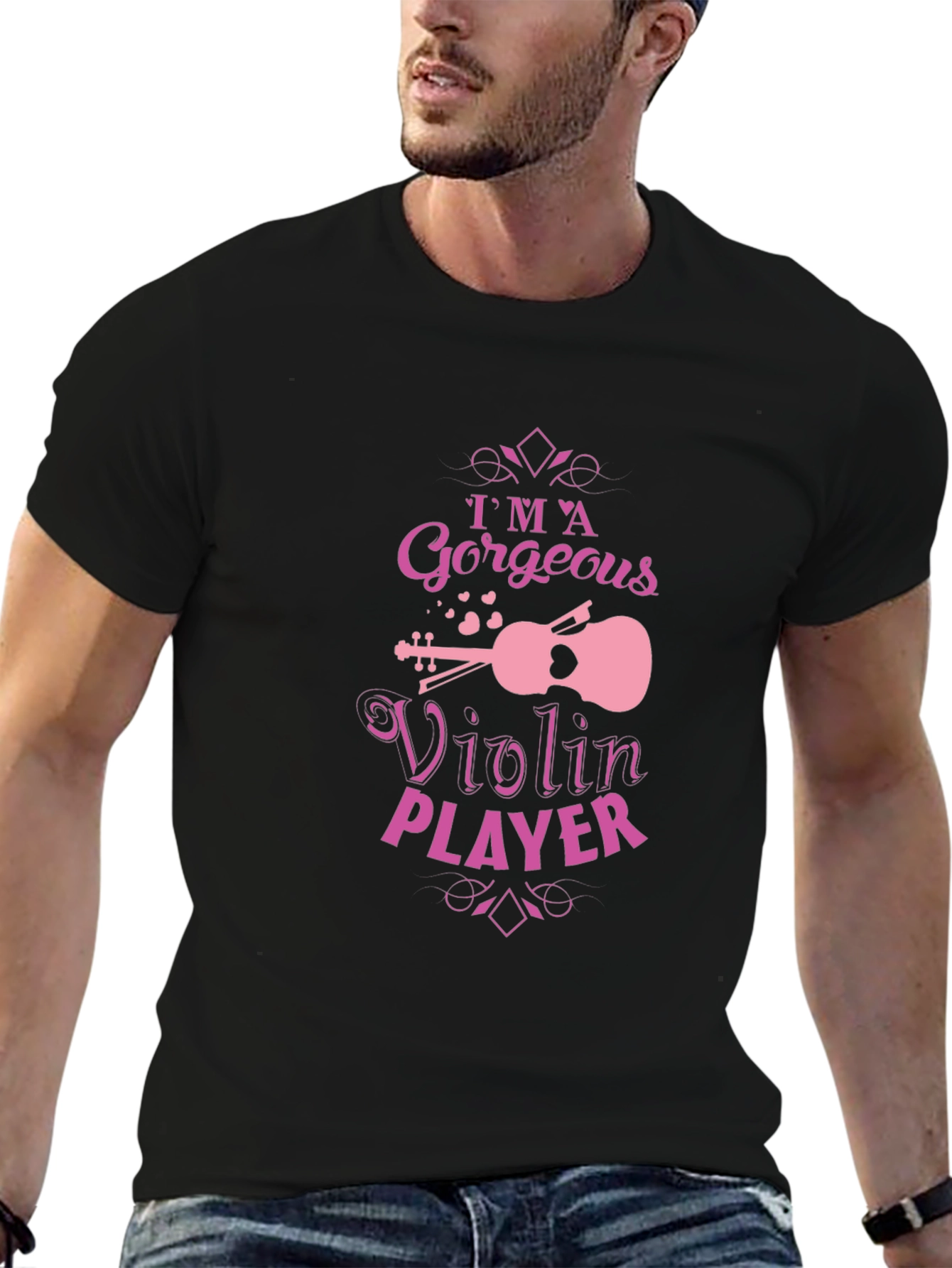 Gorgeous Violin Player Graphic T-Shirt