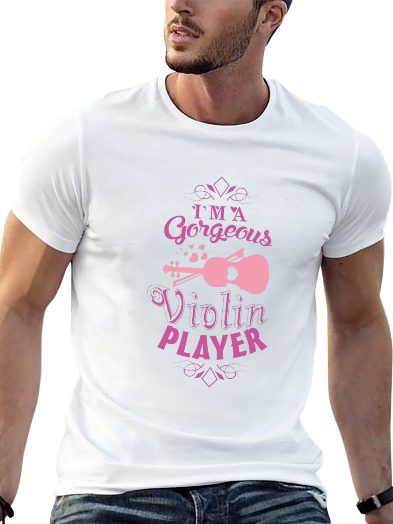 Gorgeous Violin Player Graphic T-Shirt
