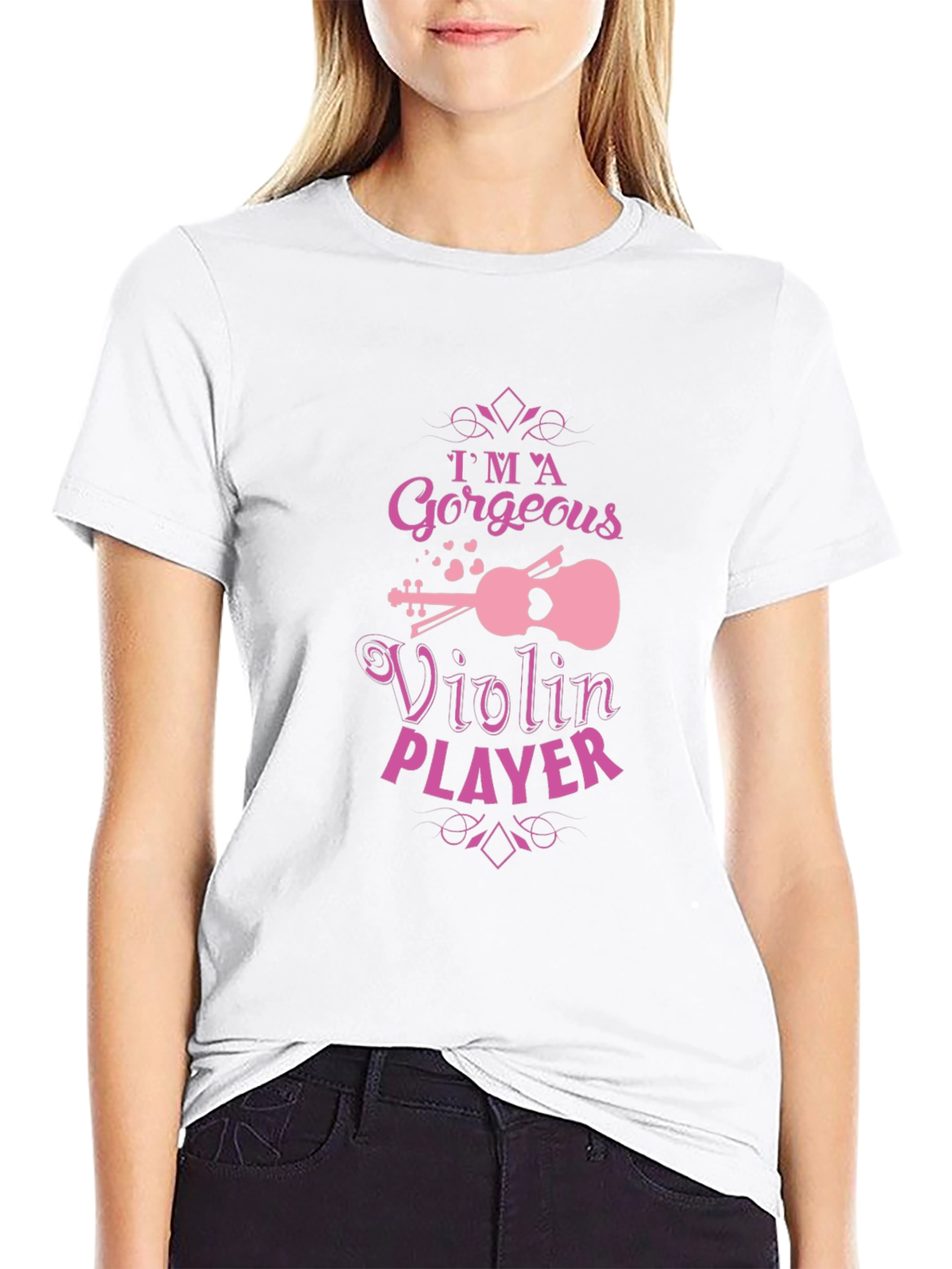 Gorgeous Violin Player Graphic T-Shirt