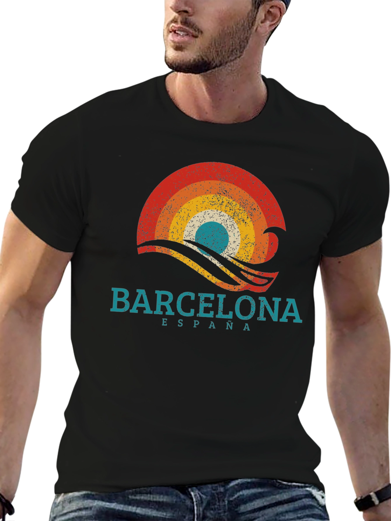 Barcelona Retro T-Shirt - Spain Souvenir Tee