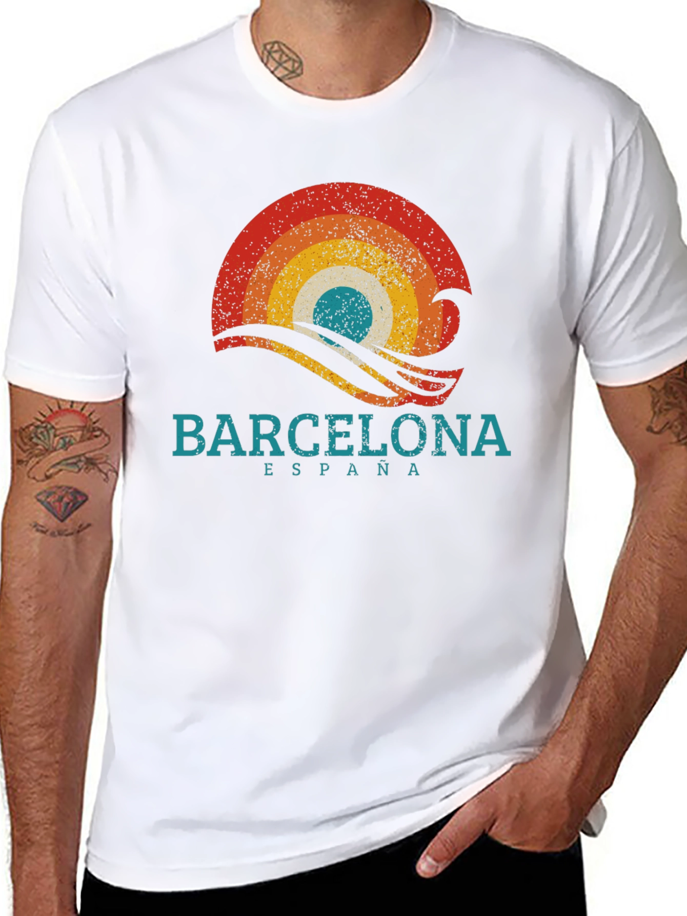 Barcelona Retro T-Shirt - Spain Souvenir Tee
