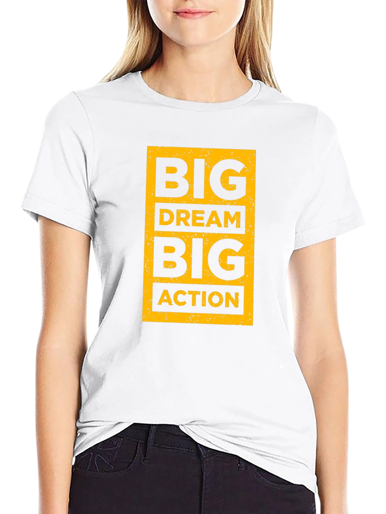 Big Dream Big Action Black Graphic Tee