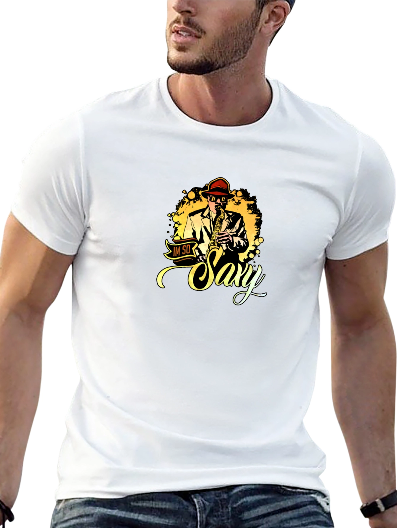 Im So Saxy T-Shirt Black Cotton Graphic Tee