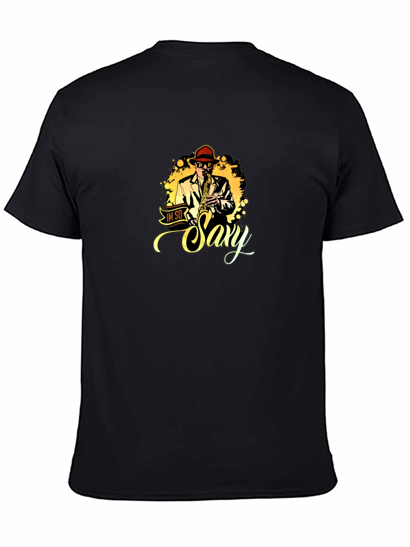 Im So Saxy T-Shirt Black Cotton Graphic Tee
