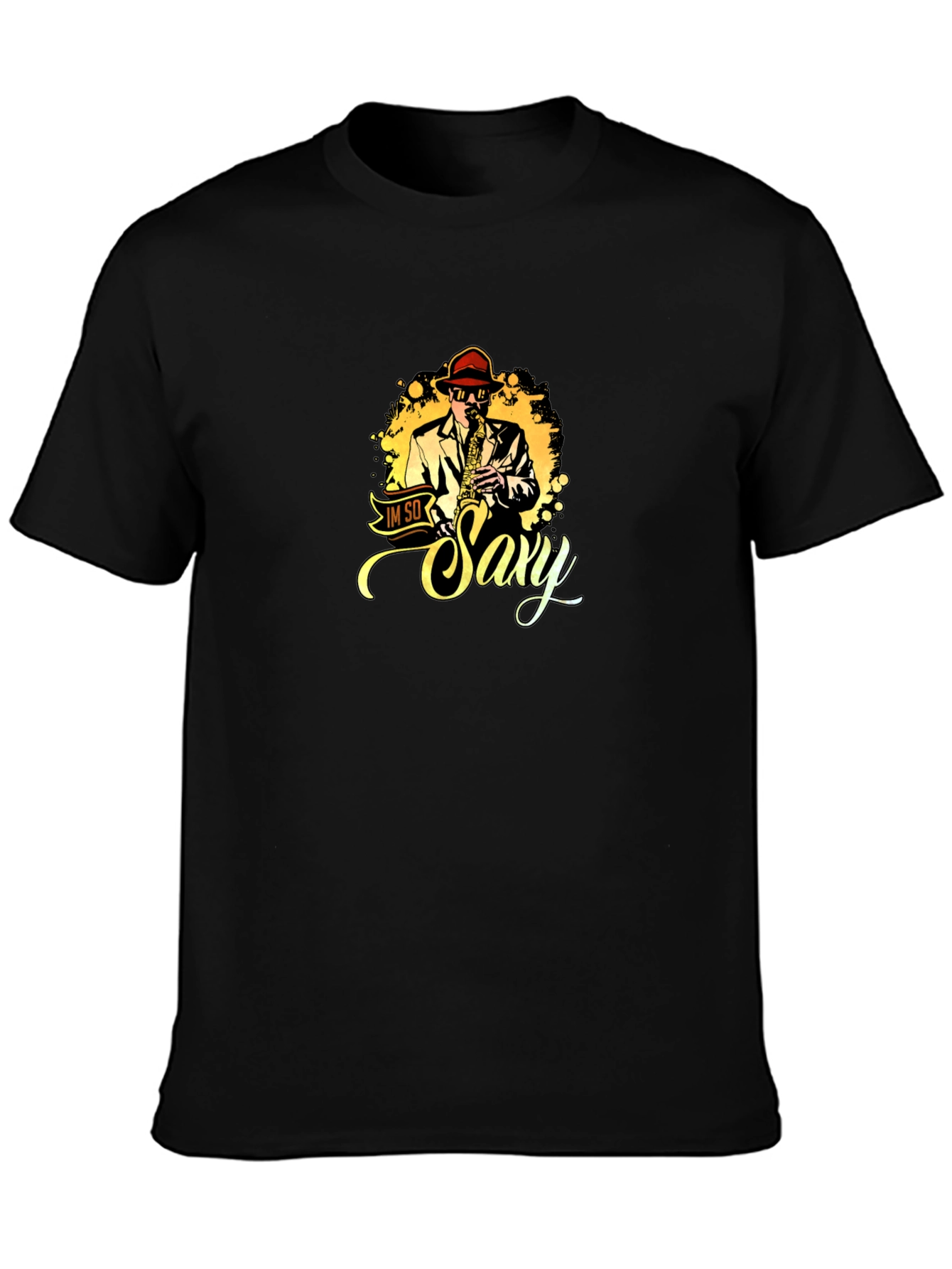 Im So Saxy T-Shirt Black Cotton Graphic Tee