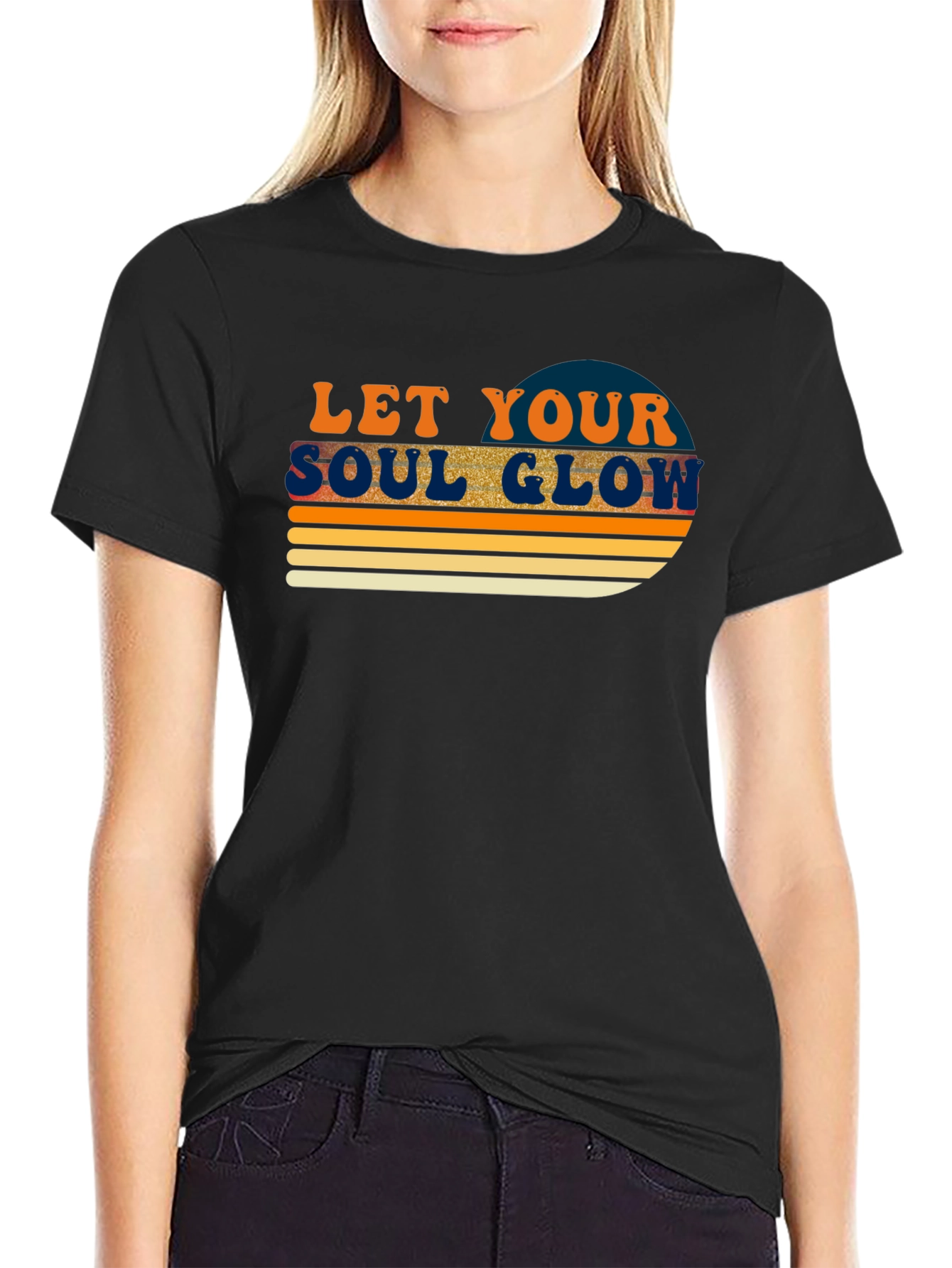 Let Your Soul Glow Retro Graphic Tee
