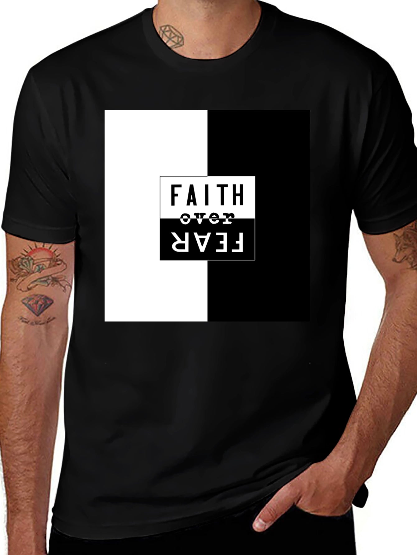 Faith Over Fear Graphic Tee - Menswear