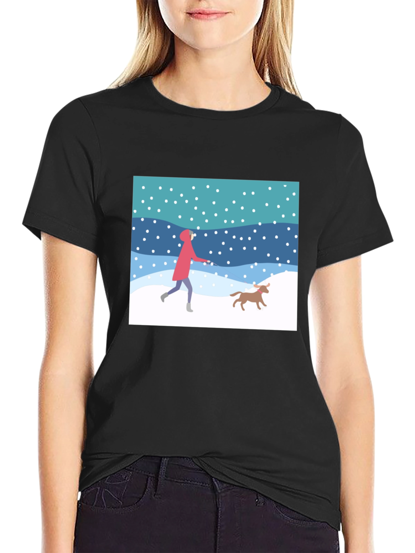 Winter Walk T-Shirt - Black