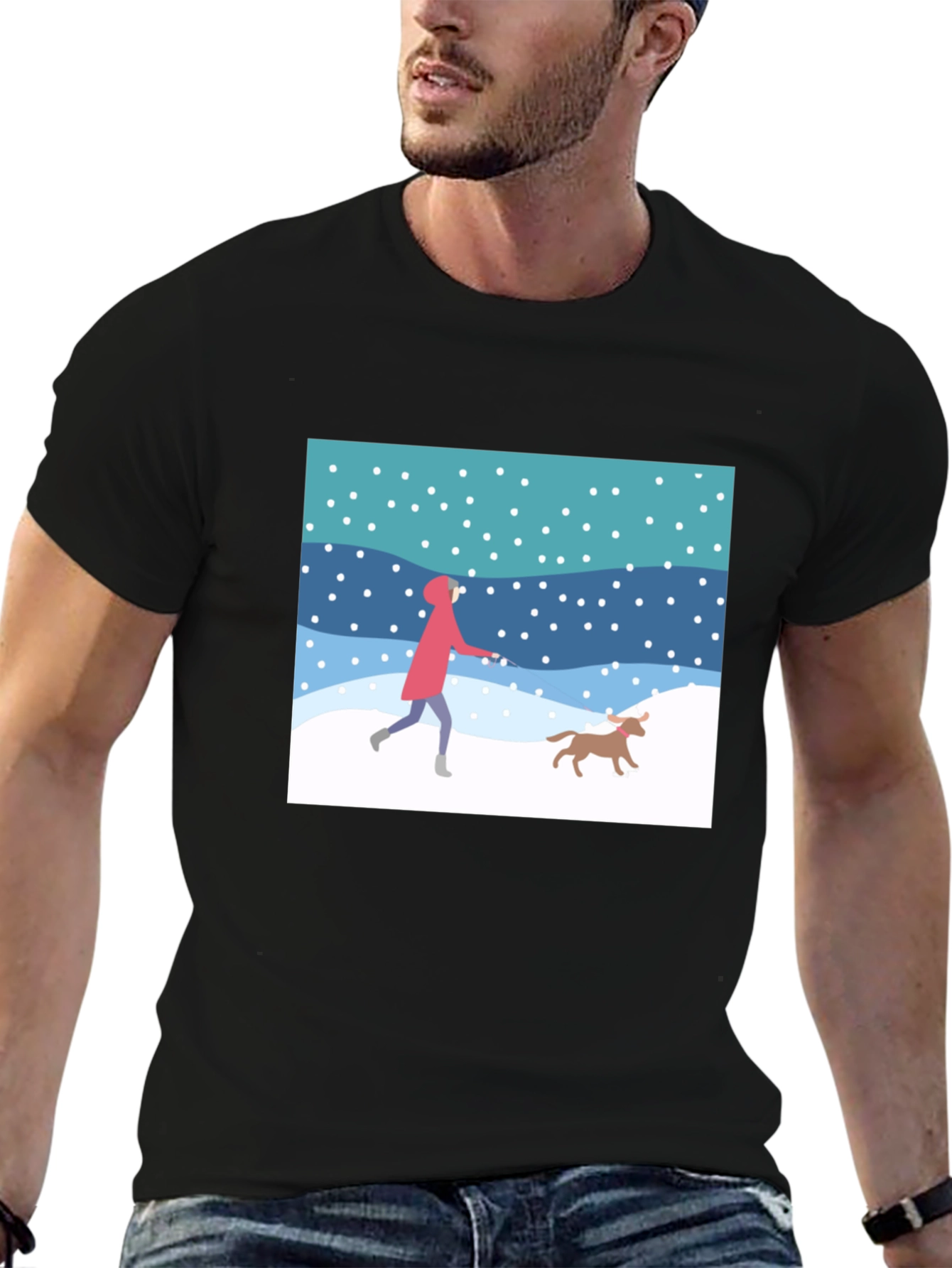 Winter Walk T-Shirt - Black