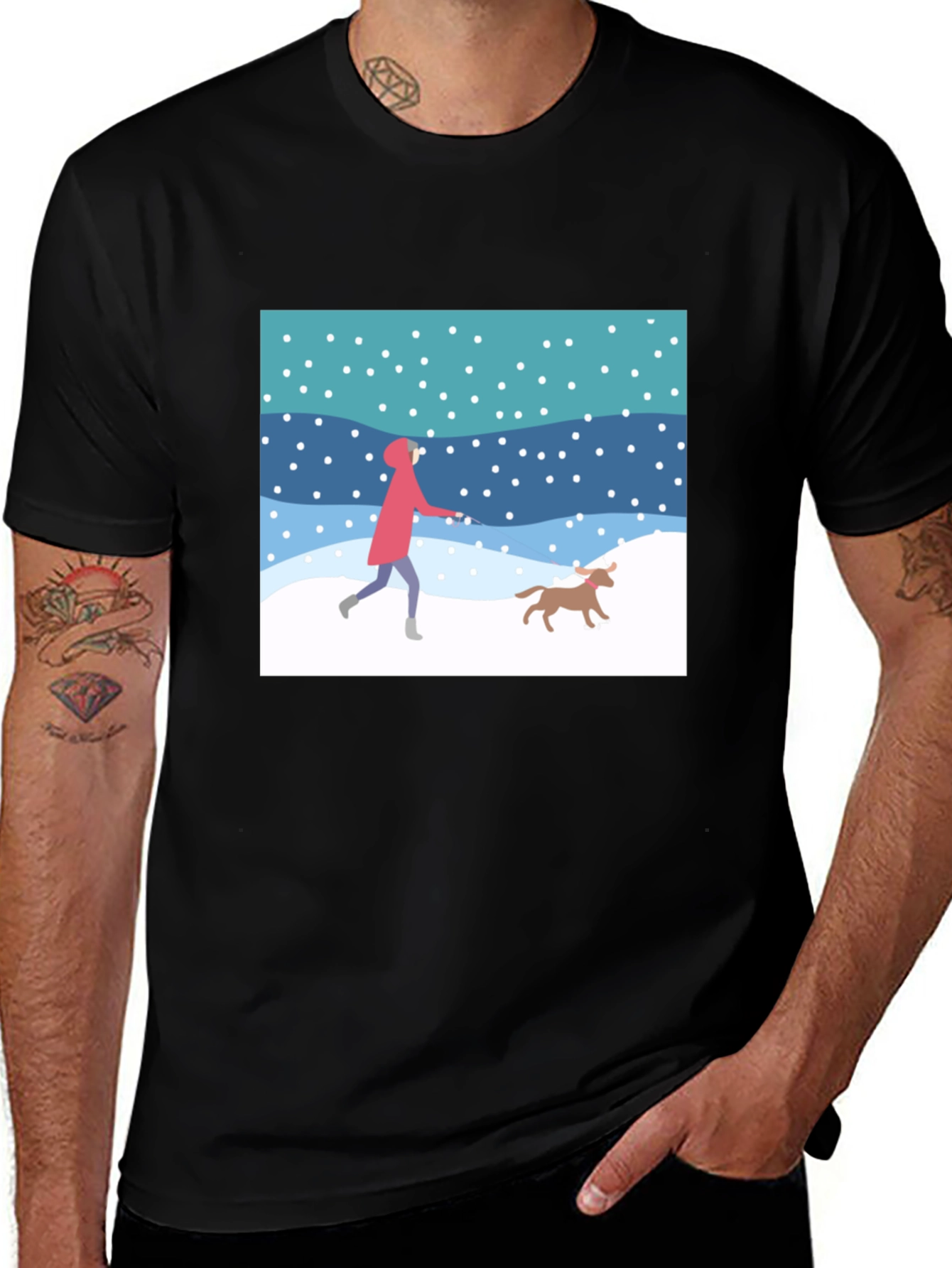 Winter Walk T-Shirt - Black