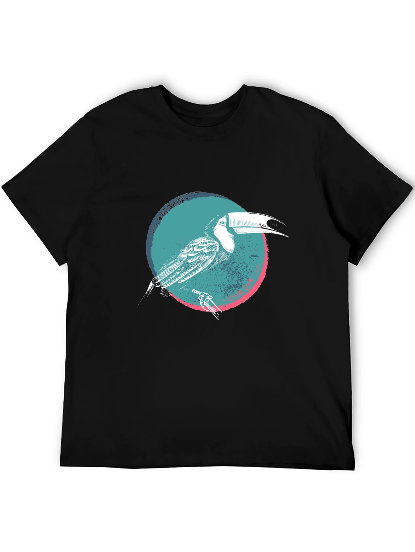 Toucan Graphic Print Black T-Shirt