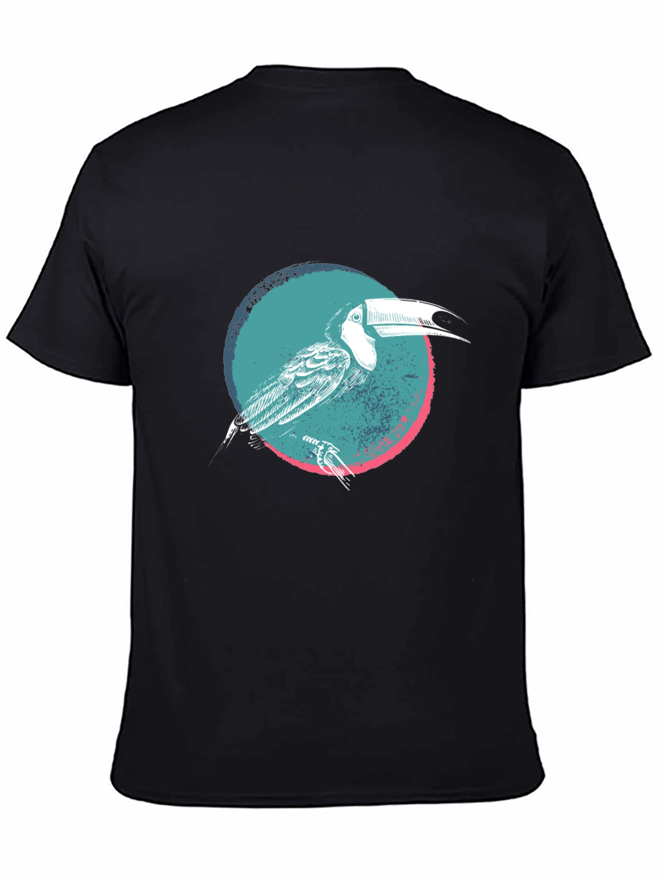 Toucan Graphic Print Black T-Shirt