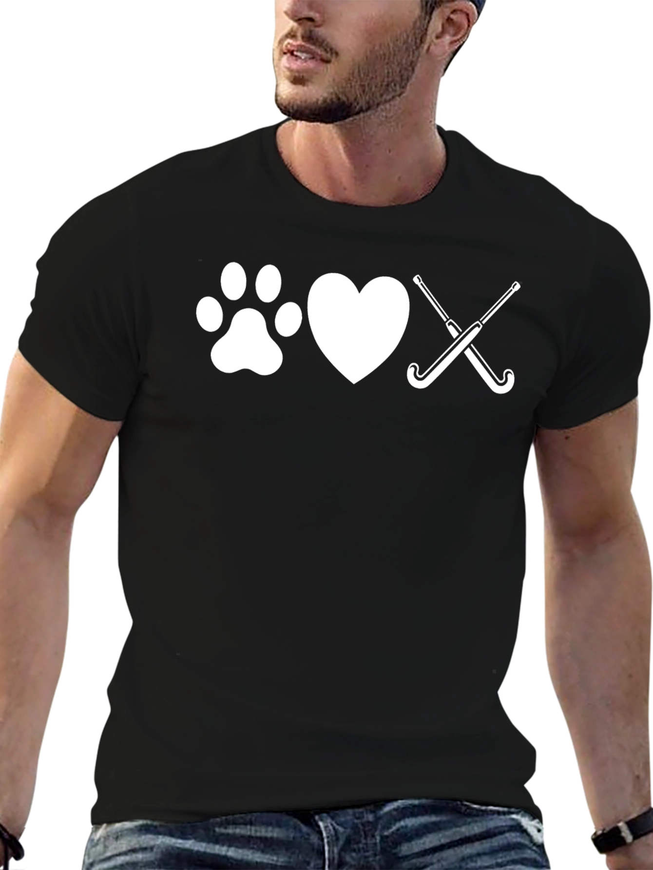 Paw Heart Hockey Graphic Tee - Unisex T-Shirt