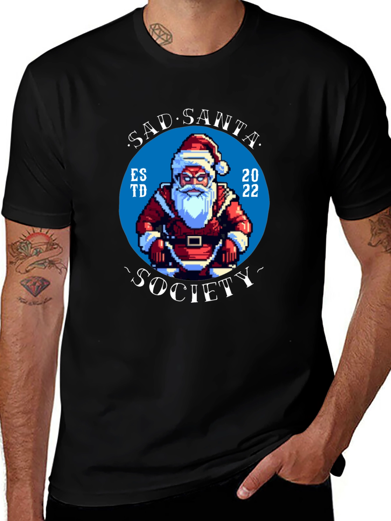 Sad Santa Society Black T-Shirt - Est. 2022