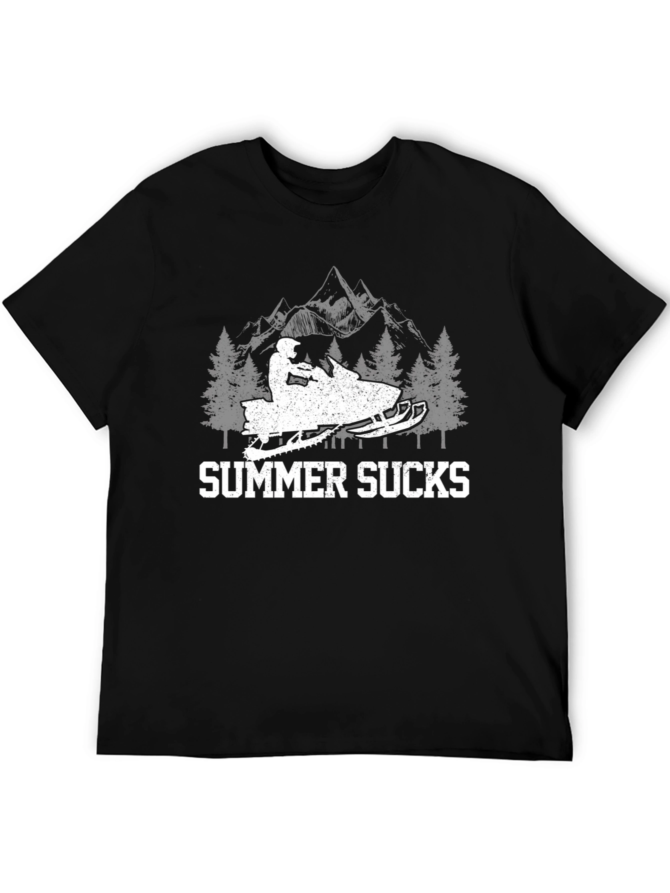 Summer Sucks Snowmobile T-Shirt - Winter Adventure Tee