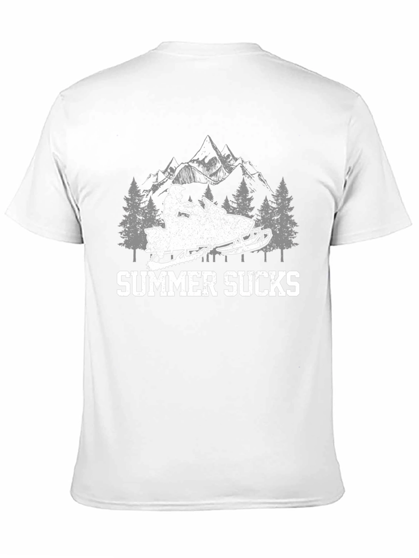 Summer Sucks Snowmobile T-Shirt - Winter Adventure Tee