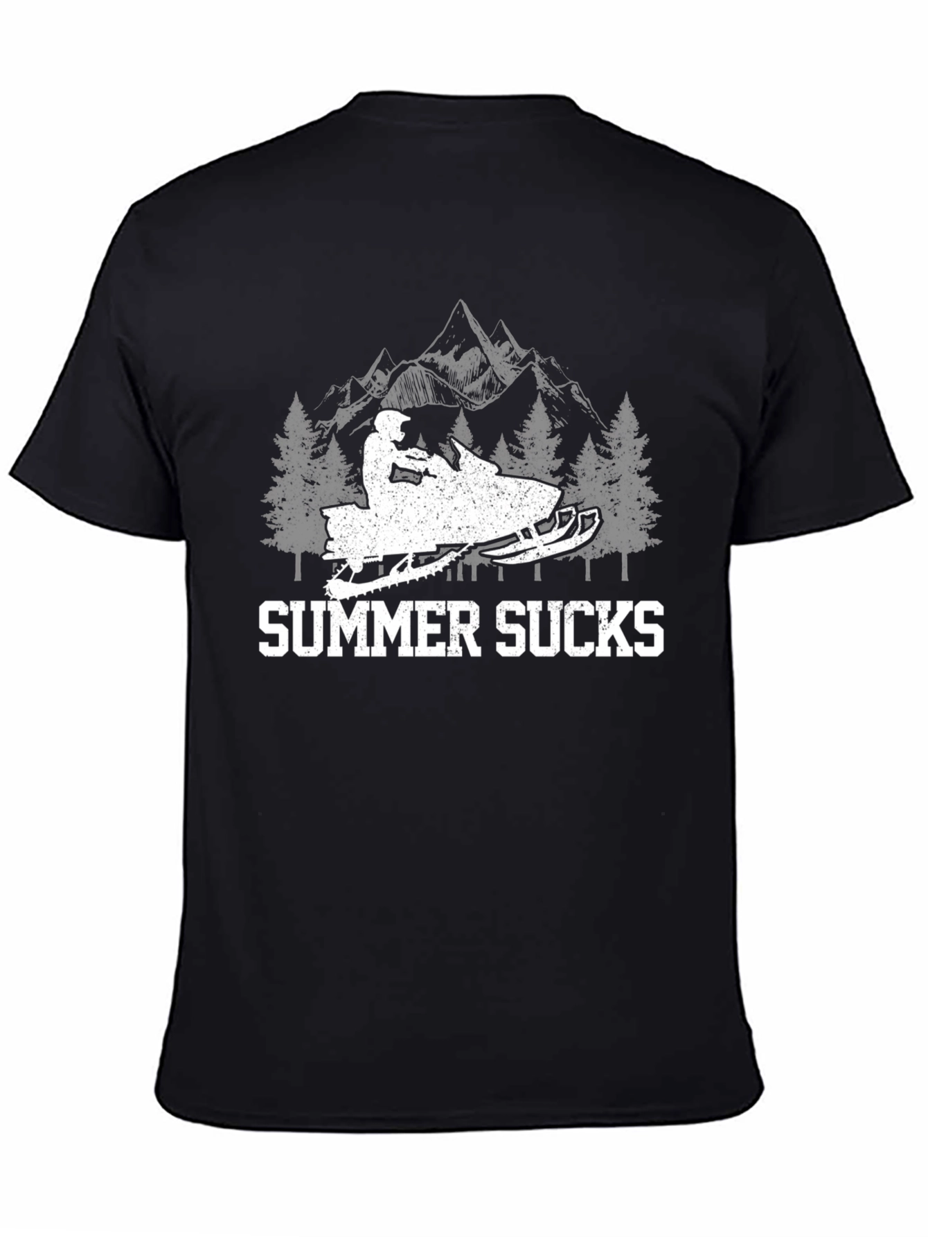 Summer Sucks Snowmobile T-Shirt - Winter Adventure Tee