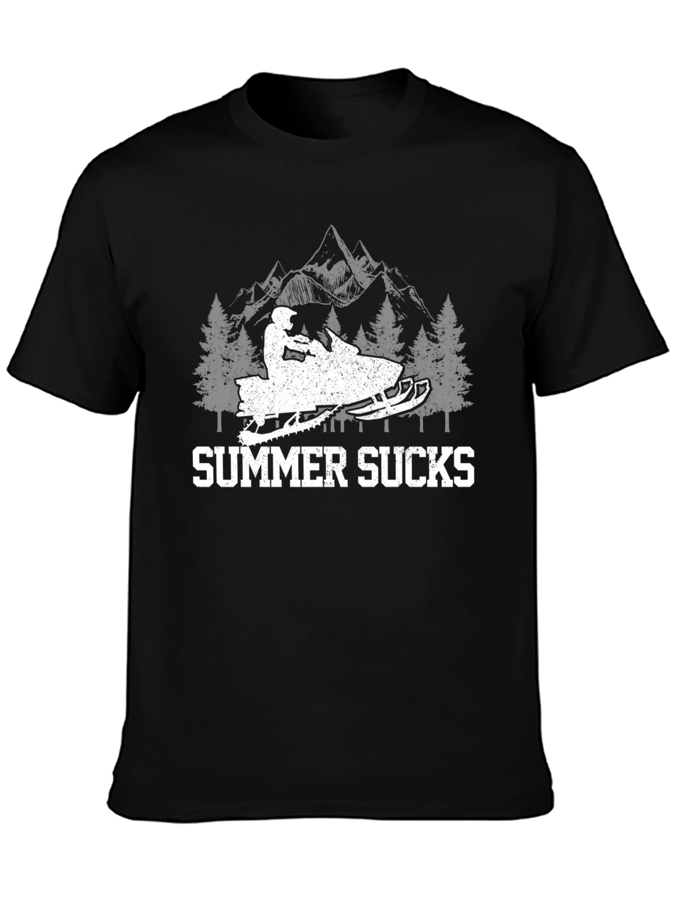 Summer Sucks Snowmobile T-Shirt - Winter Adventure Tee