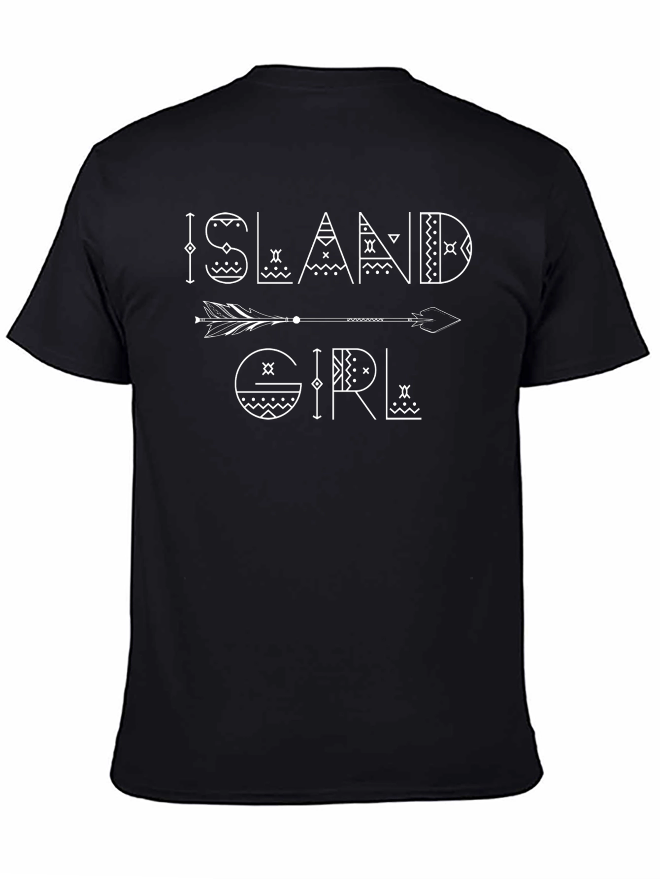 Island Girl Graphic Tee - Tribal Arrow Design