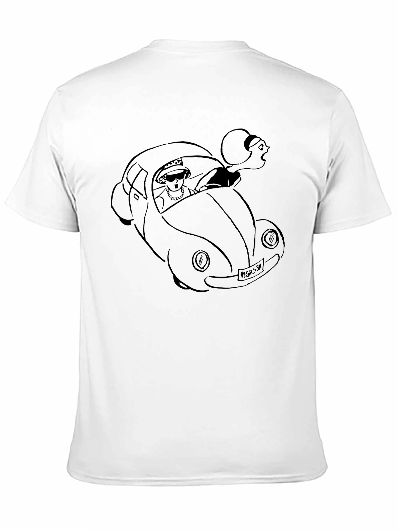 Queen Driving Funny T-Shirt - Black Graphic Tee