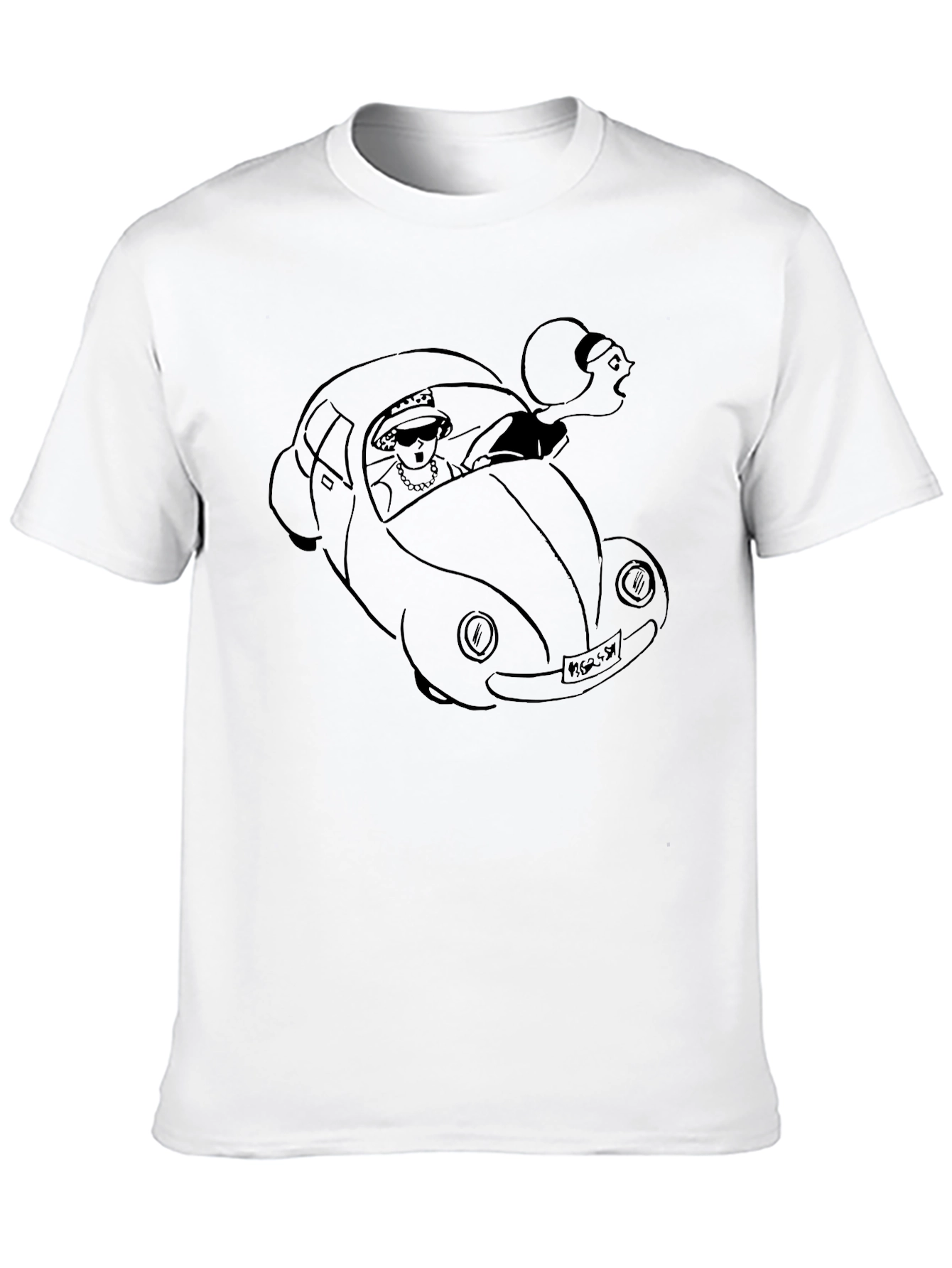 Queen Driving Funny T-Shirt - Black Graphic Tee