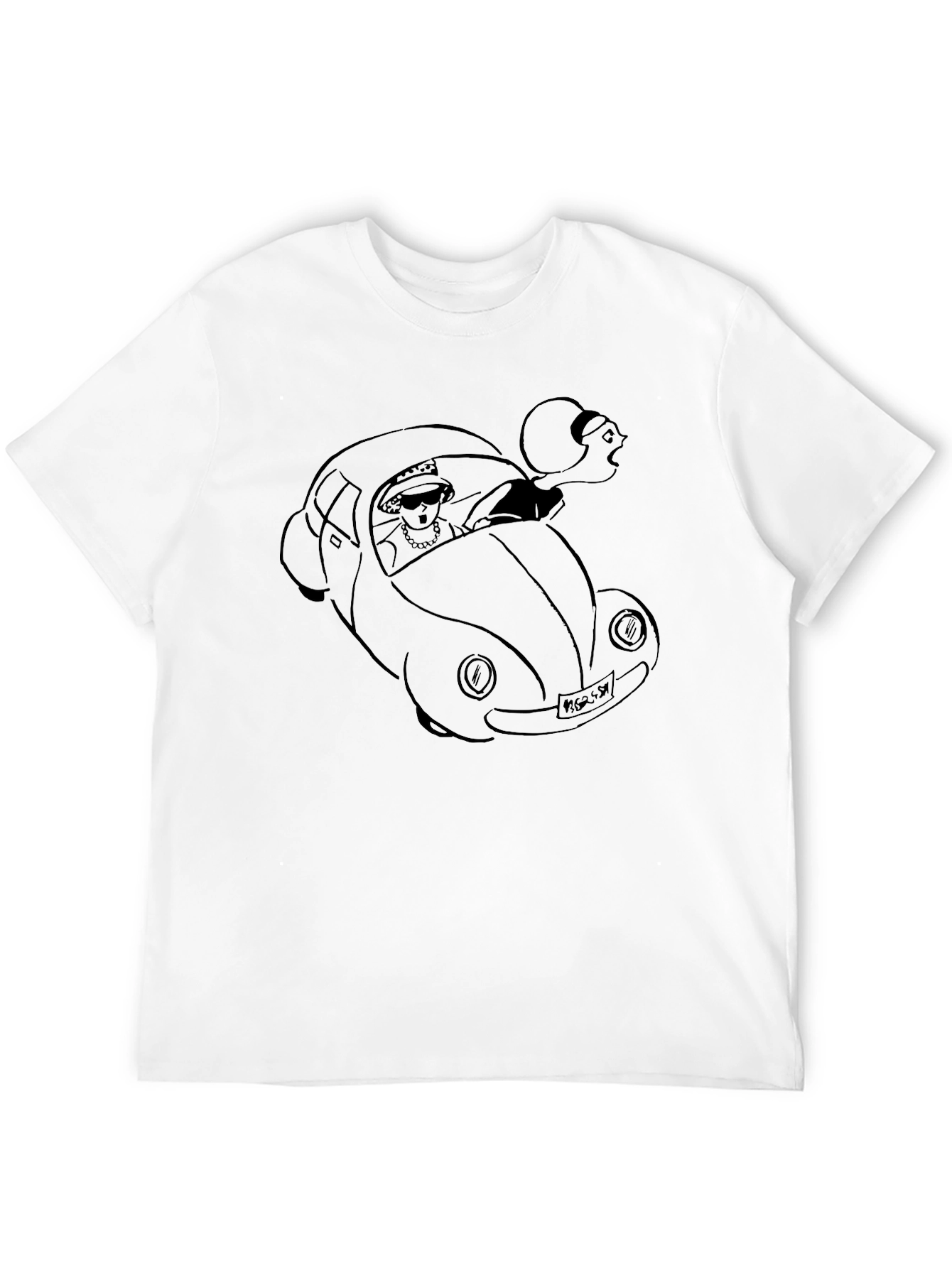 Queen Driving Funny T-Shirt - Black Graphic Tee