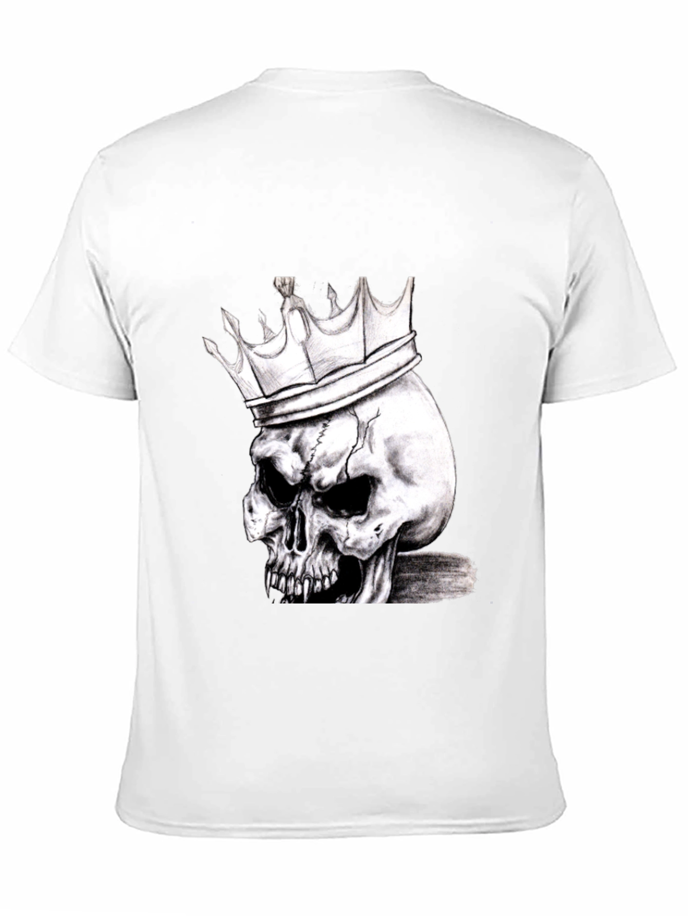 Skull King Graphic Print T-Shirt - Edgy Fashion