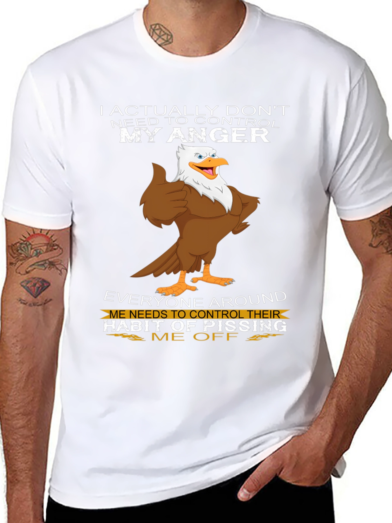 Funny Angry Eagle Graphic Tee