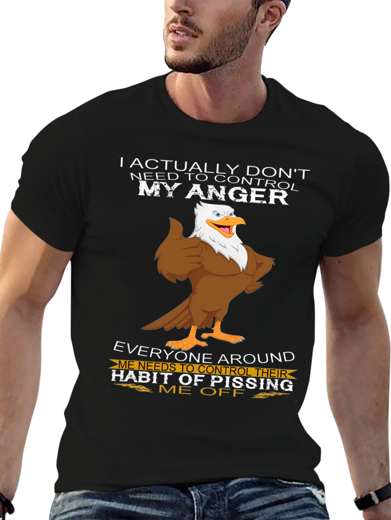 Funny Angry Eagle Graphic Tee