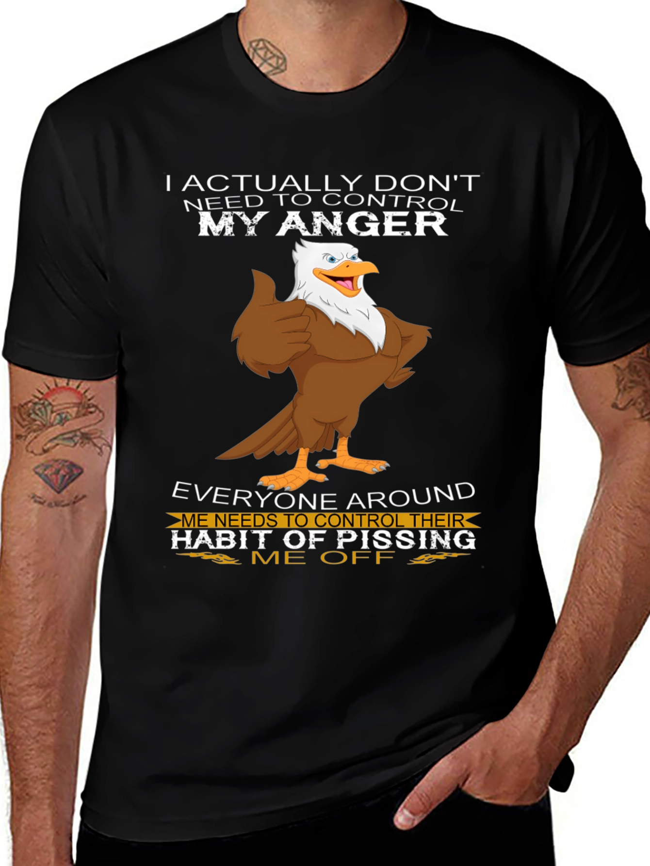Funny Angry Eagle Graphic Tee