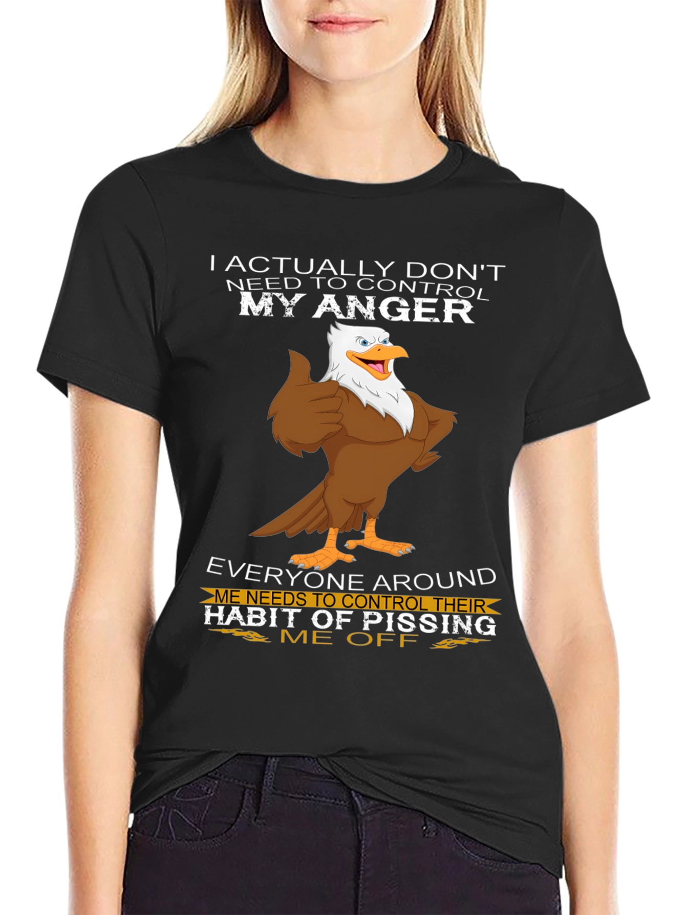 Funny Angry Eagle Graphic Tee
